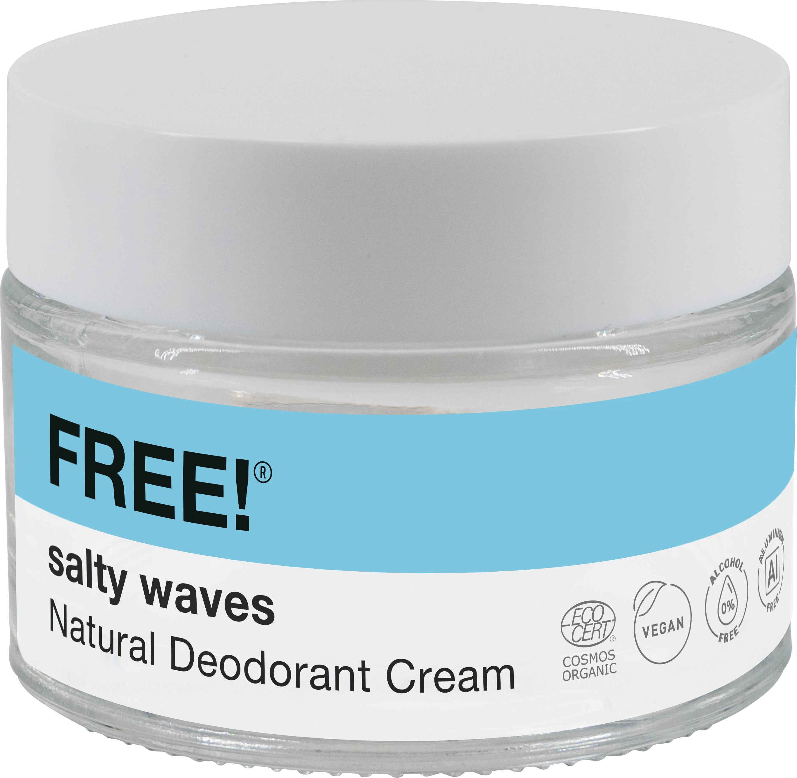 FREE! Organics Natural Deodorant Cream Salty Waves - 50 g