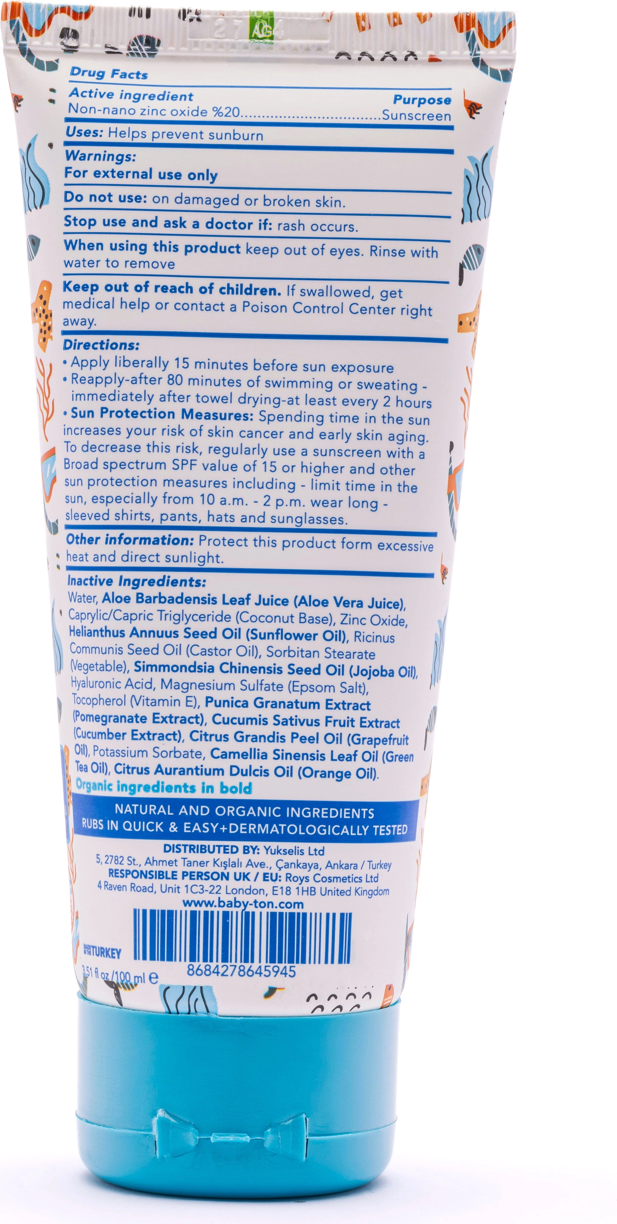Babyton Baby & Kids Mineral Sport Sunscreen SPF30 - 100 ml