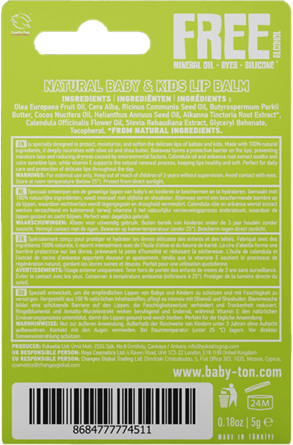 Babyton Baby & Kids Lipbalm - Neutral