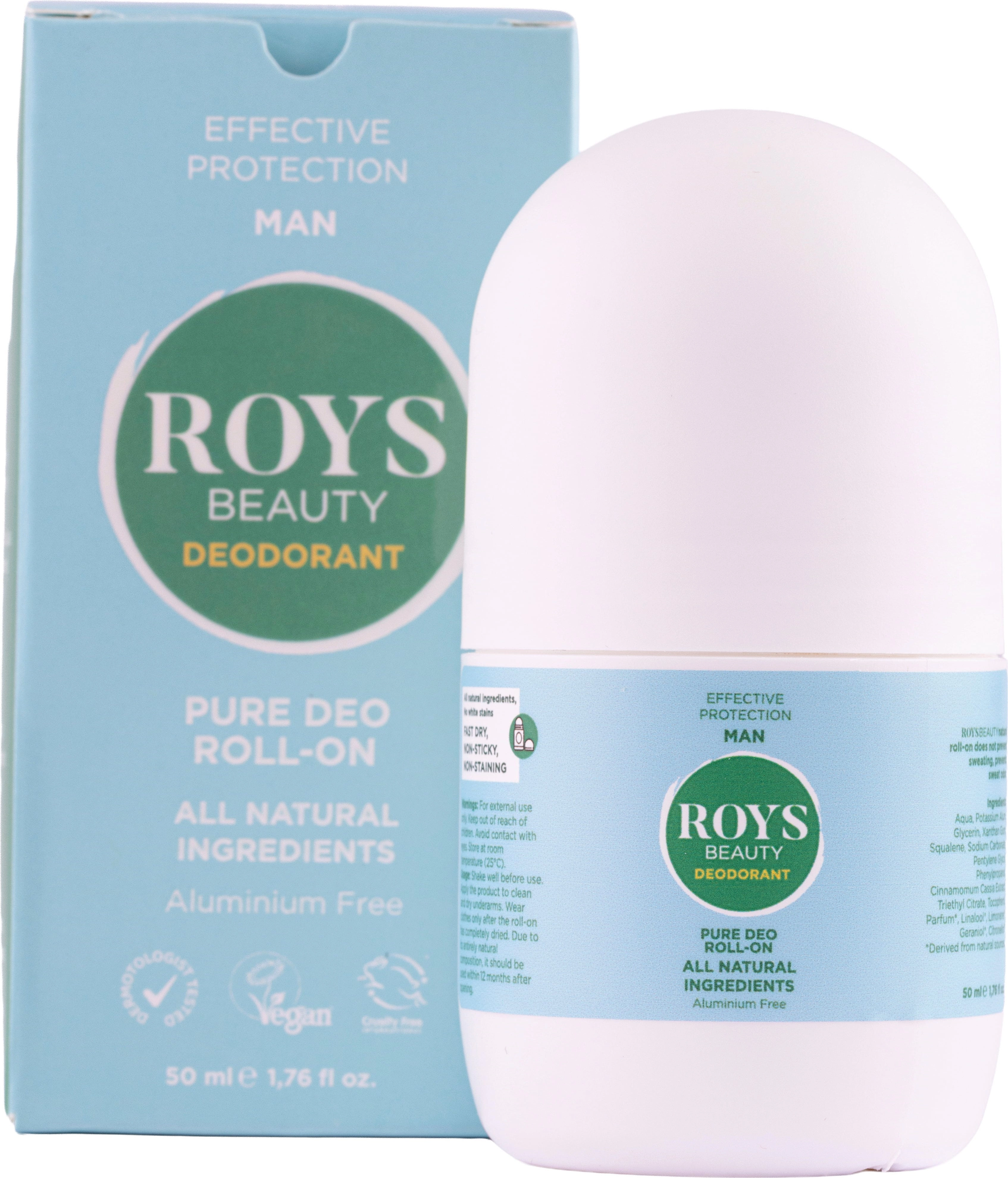 ROYS Beauty Pure Deo Roll-On Man - 50 ml
