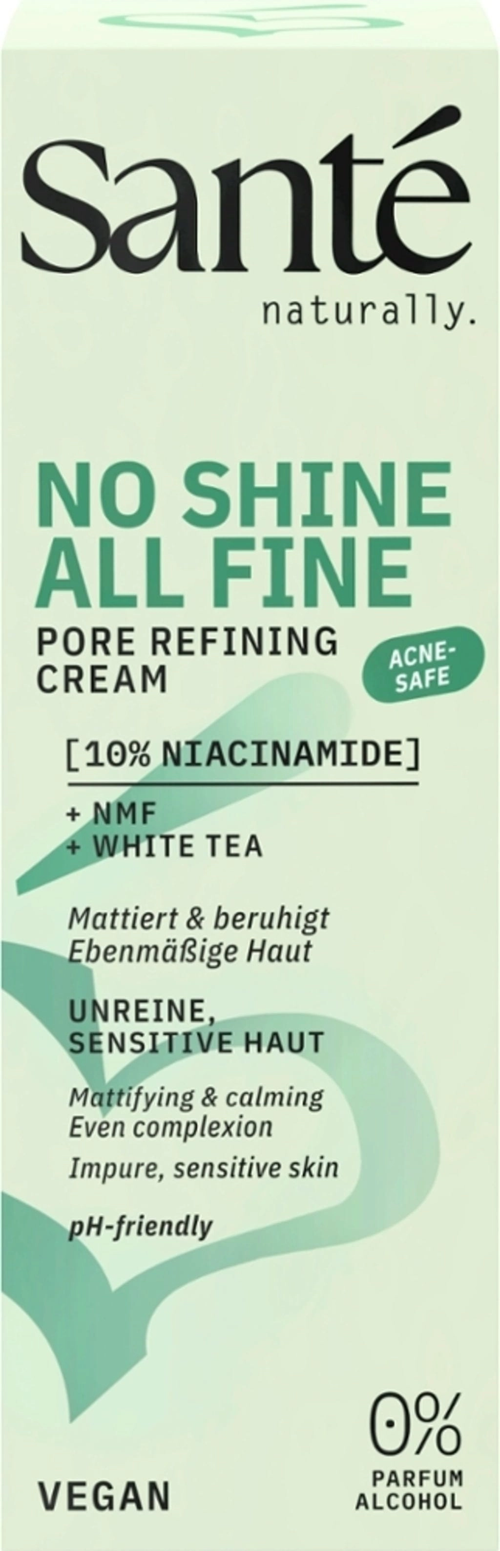 Santé – naturally. No Shine All Fine Pore Refinig Cream - 50 ml