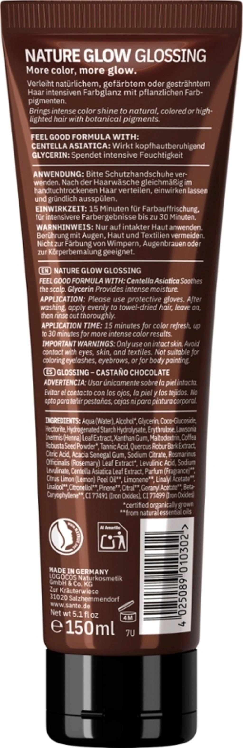 Santé – naturally. Nature Glow Glossing - Chocolate Brown