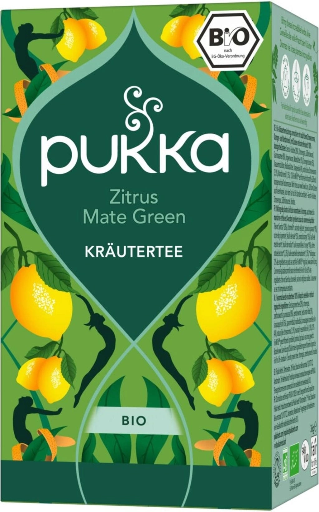 PUKKA Bio Tee Zitrus Mate Green - 20 Teebeutel