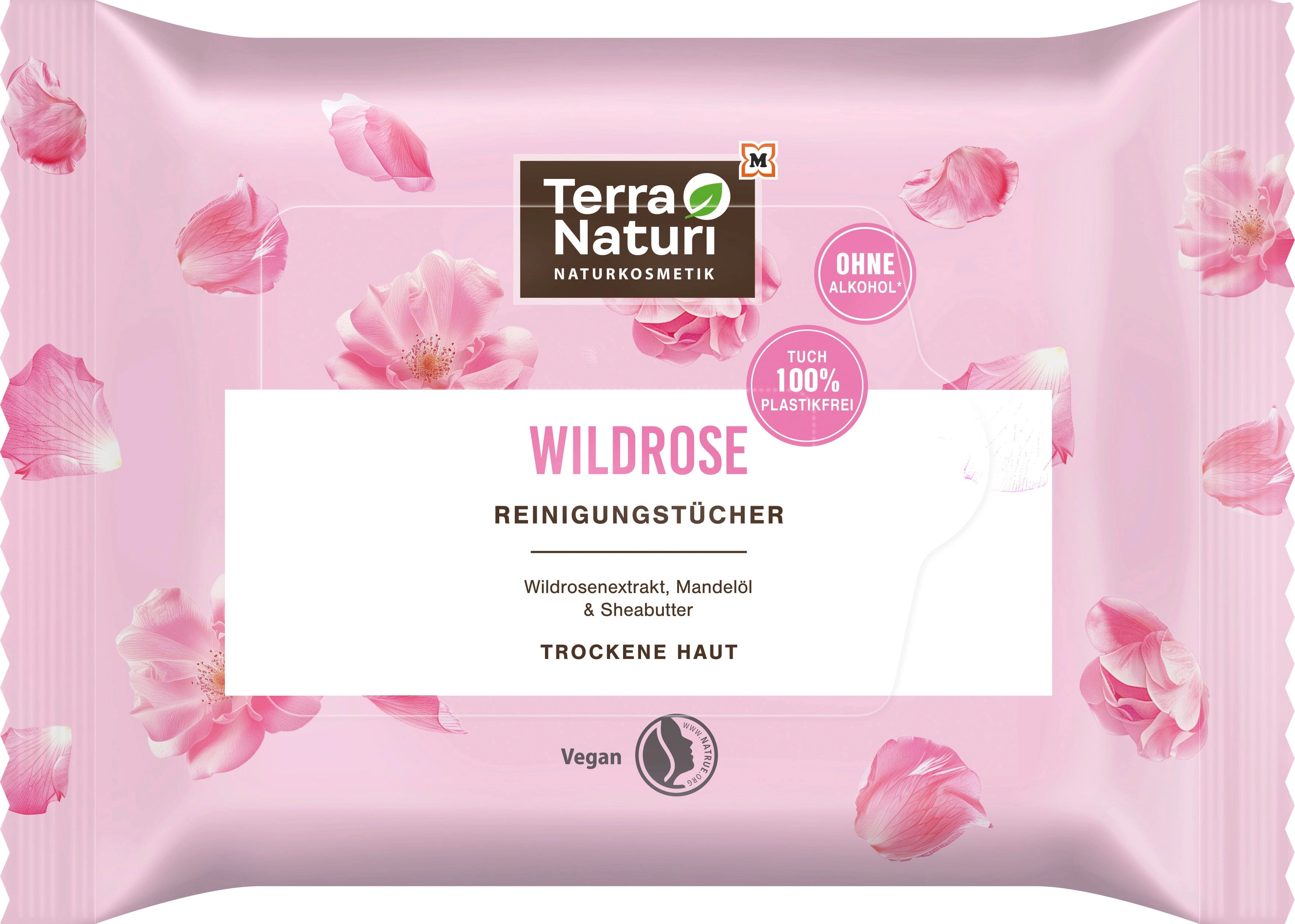 Terra Naturi WILDROSE Reinigungstücher - 25 Stück