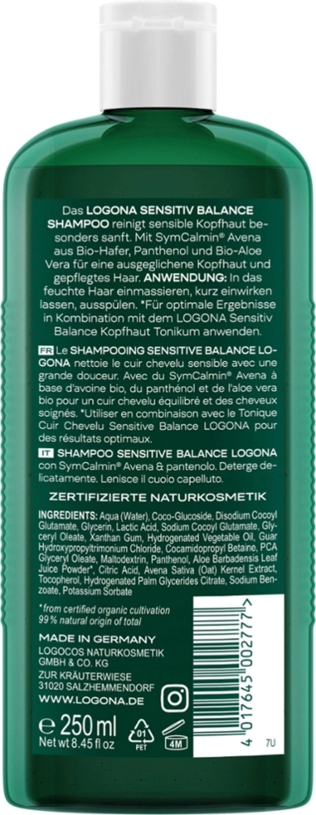 LOGONA Sensitive Balance Shampoo - 250 ml