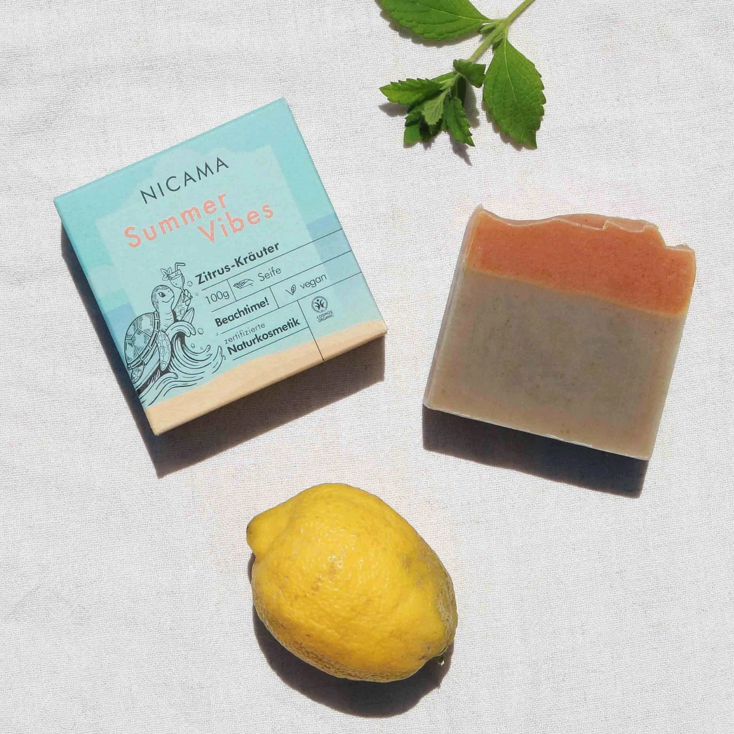 NICAMA "Summer Vibes" Seife Zitrus-Kräuter - 100 g