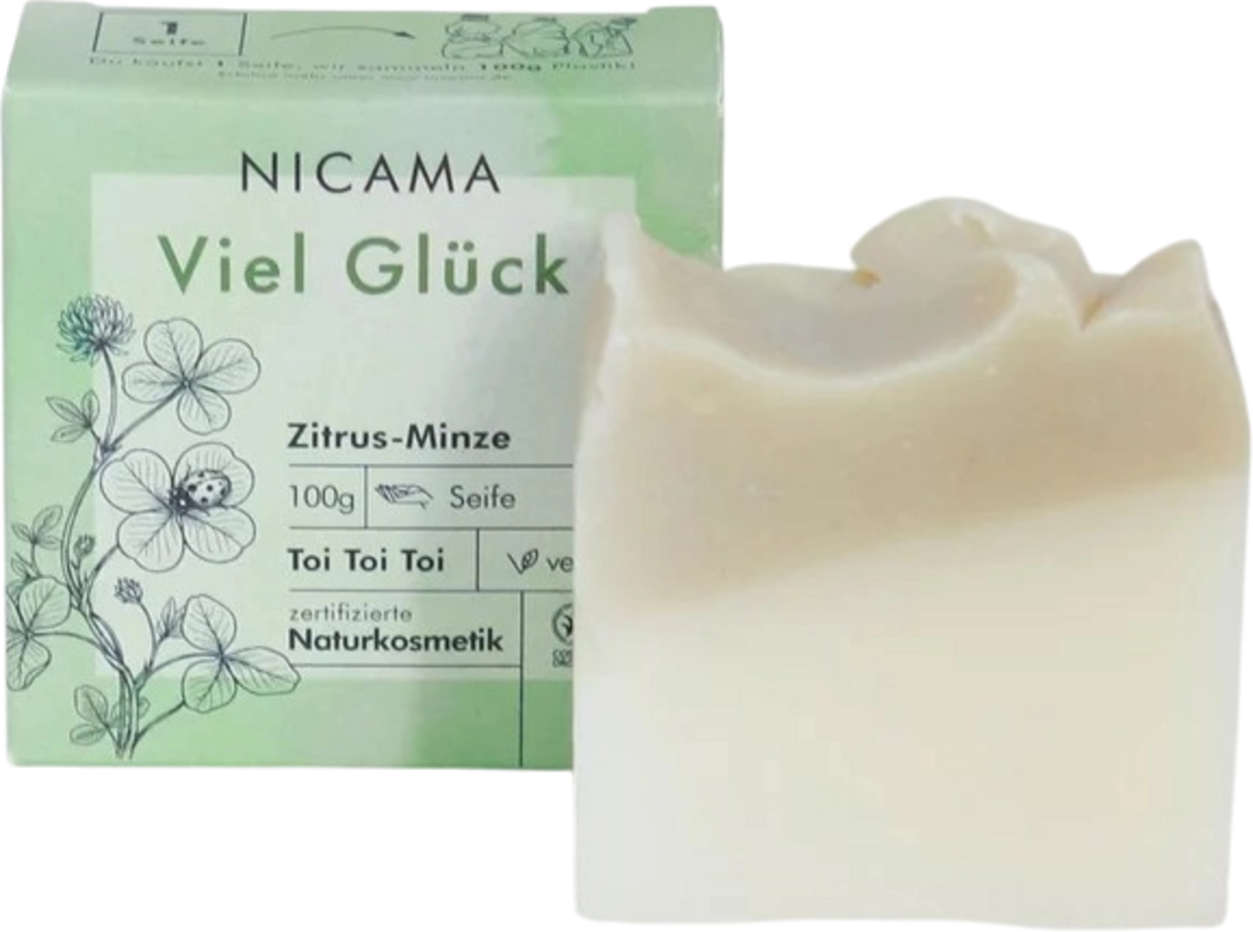 NICAMA "Viel Glück" Seife Zitrus-Minze - 100 g