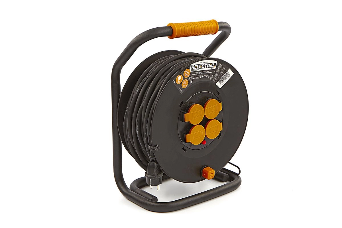 Relectric Professional 40 Meter IP44 Kabeltrommel,Stromtrommel 3x2,5 mm²