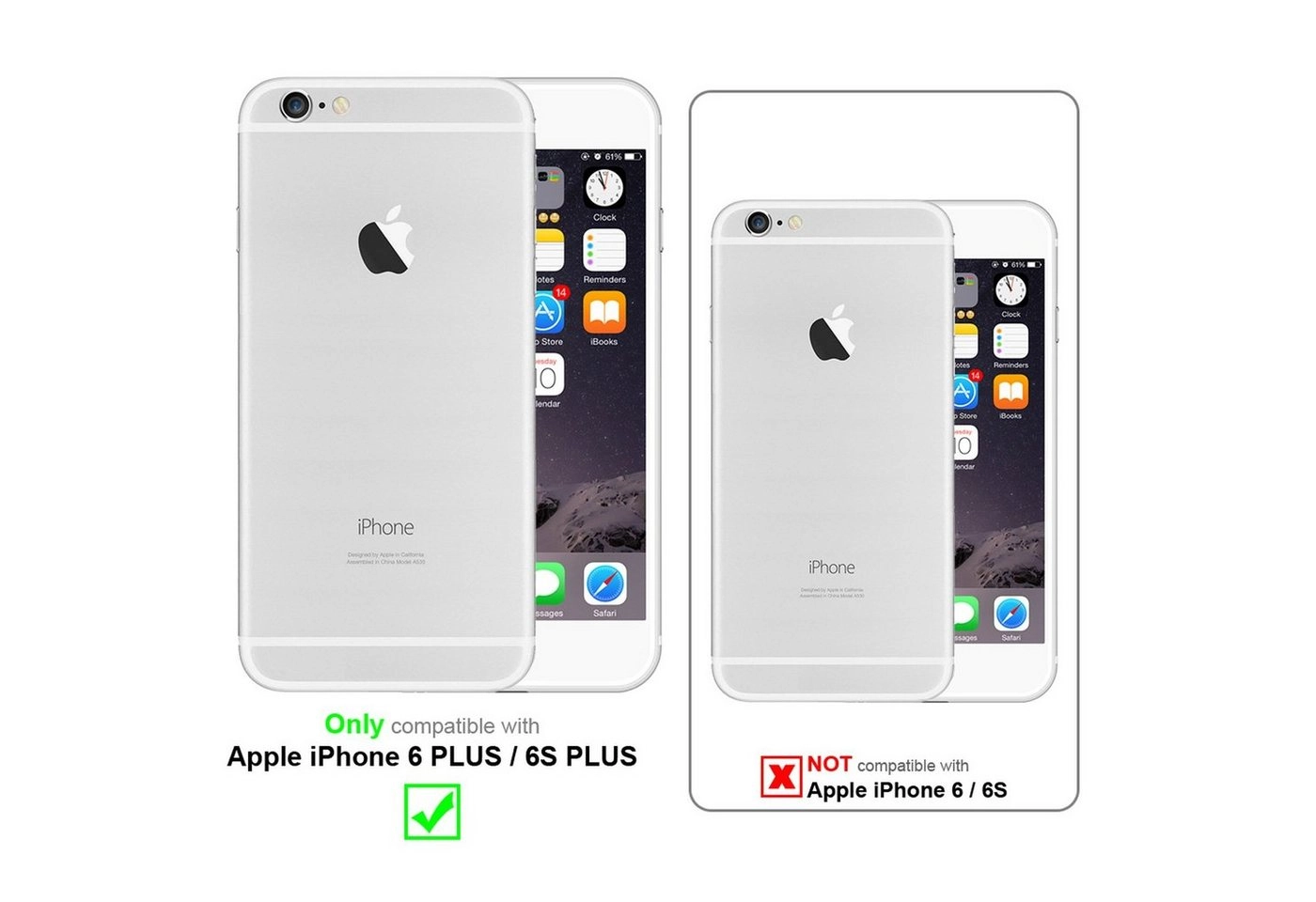 Cadorabo Hülle für Apple iPhone 6 PLUS / iPhone 6S PLUS in METALLIC GOLD Handyhülle aus flexiblem TPU Silikon Silikonhülle Schutzhülle Ultra Slim Soft Back Cover Case Bumper