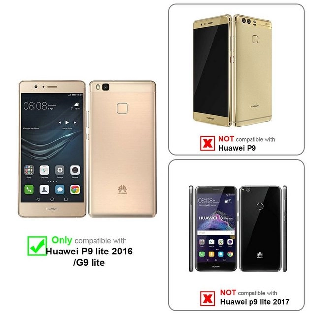 Cadorabo Hülle für Huawei P9 LITE in METALLIC GRAU Handyhülle aus flexiblem TPU Silikon Silikonhülle Schutzhülle Ultra Slim Soft Back Cover Case Bumper