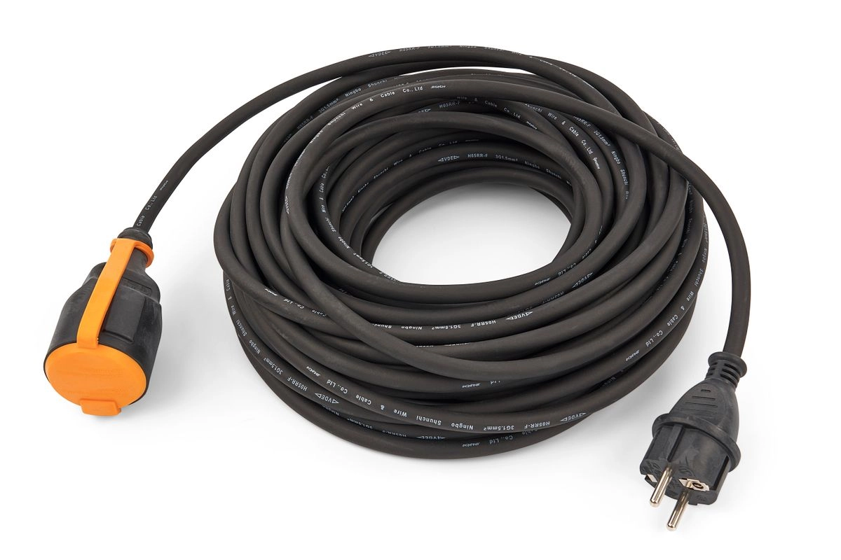 Relectric 20 Meter Neopren-Verlängerungskabel, Verlängerung 3x1,5 mm
