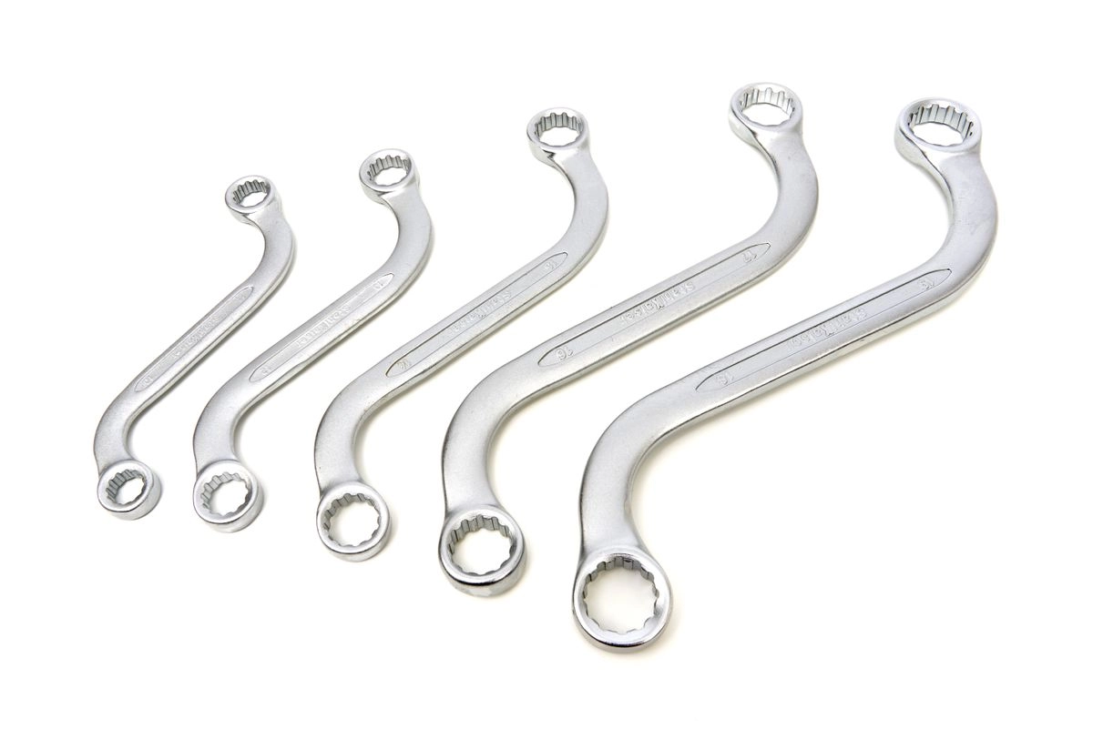 Stahlkaiser 5-tlg. Doppelringschlüsselsatz 10 - 19 mm.