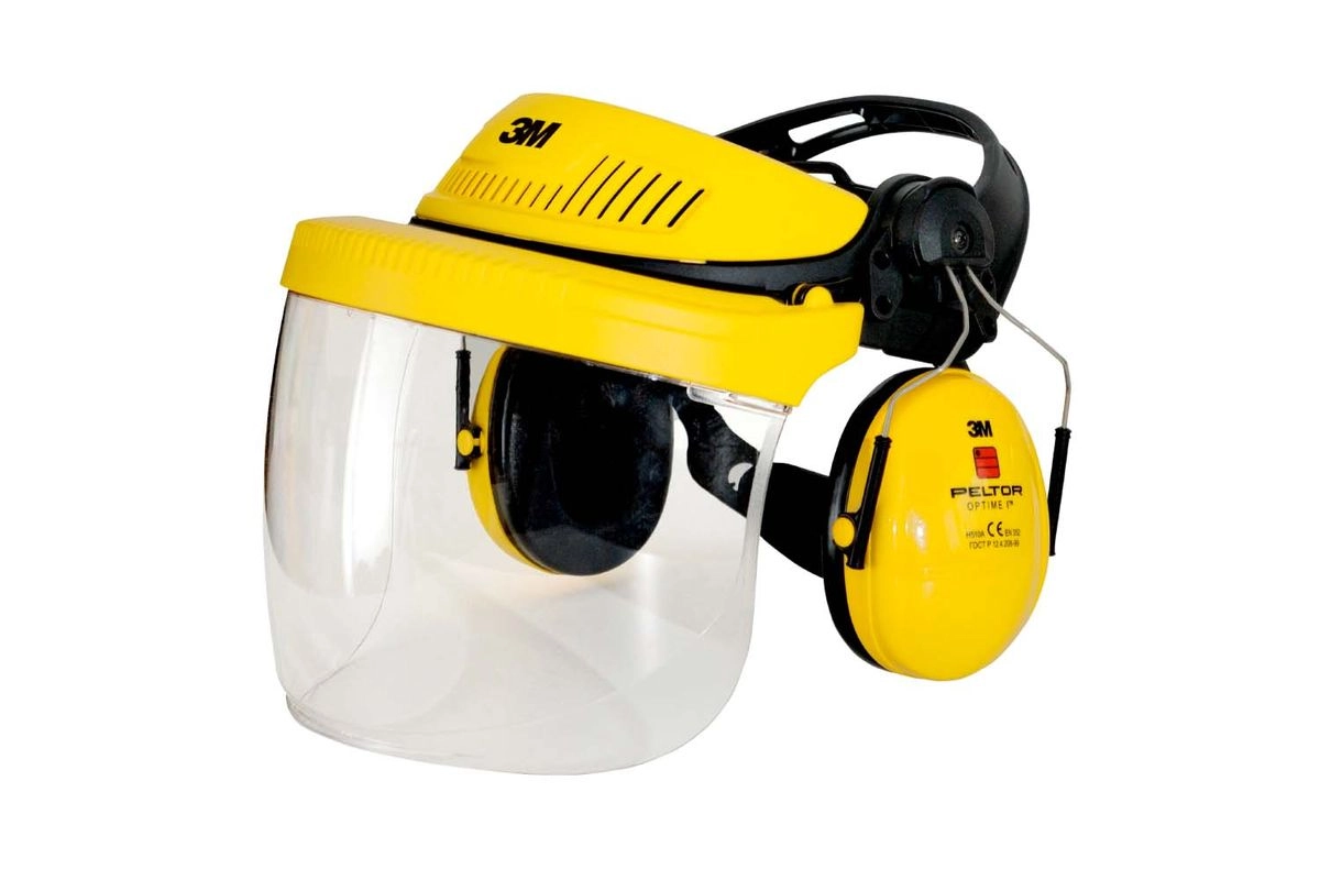 3M PELTOR G500 Kombination mit Optime I Kapselgehörschutz und 5F-11 Visier