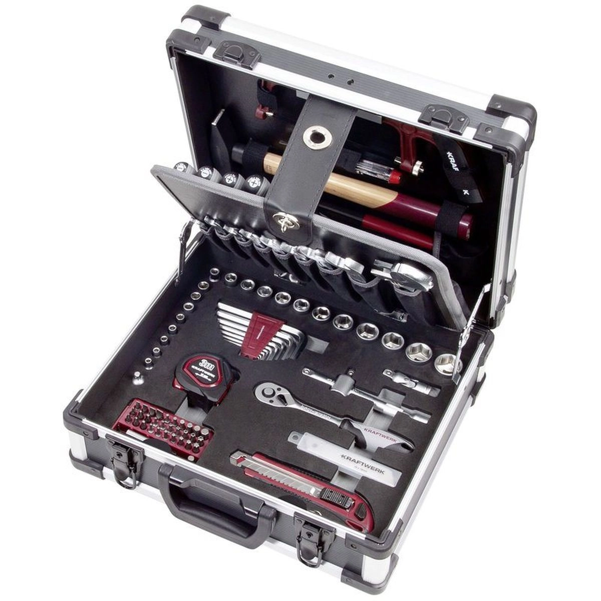 Kraftwerk B143 Basic Allround-Alu-Werkzeugkoffer 102 Stück