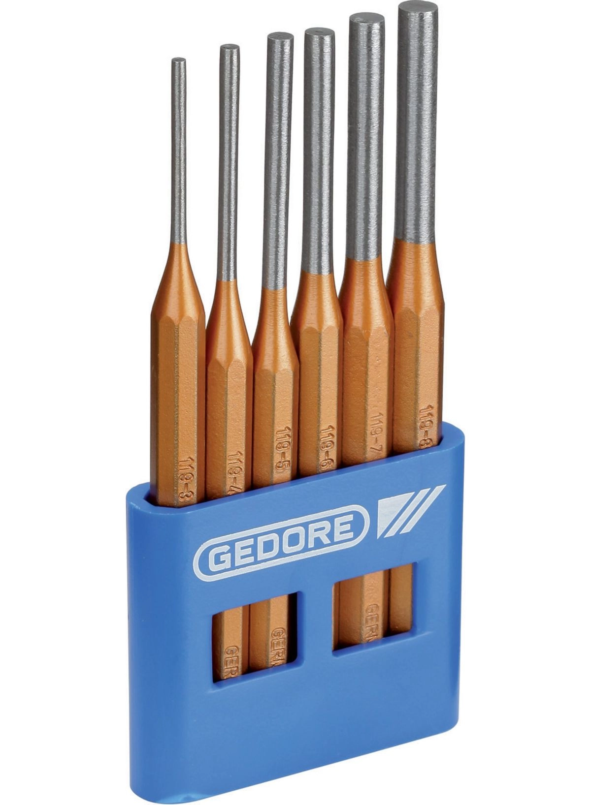 Gedore 6-teiliges Splintentreiberset im PVC-Halter