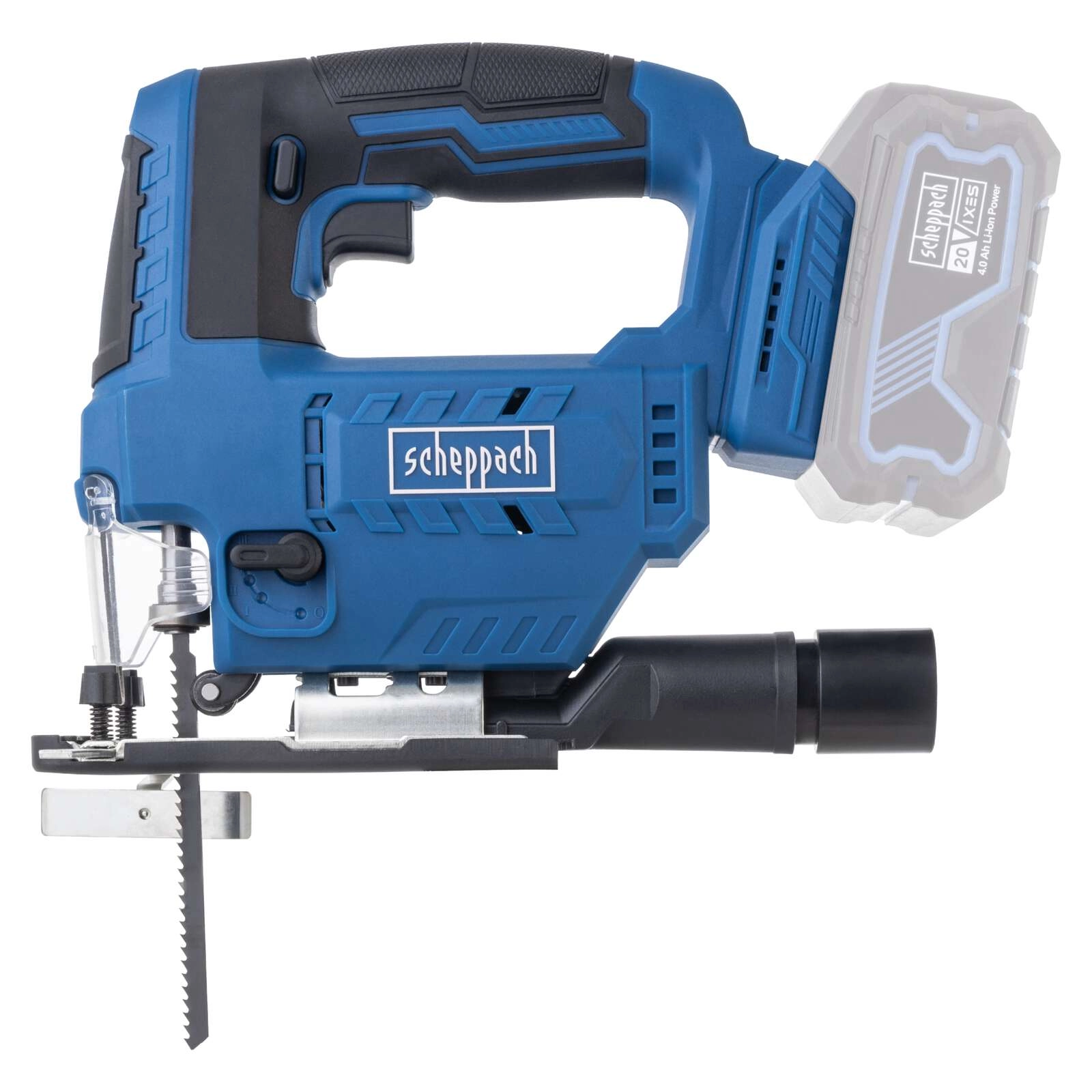 Akku-Stichsäge C-JS220-X Scheppach | Hublänge 19mm| Hubzahl 0-2400 min-1 | 7 einst. Schnittwinkel
