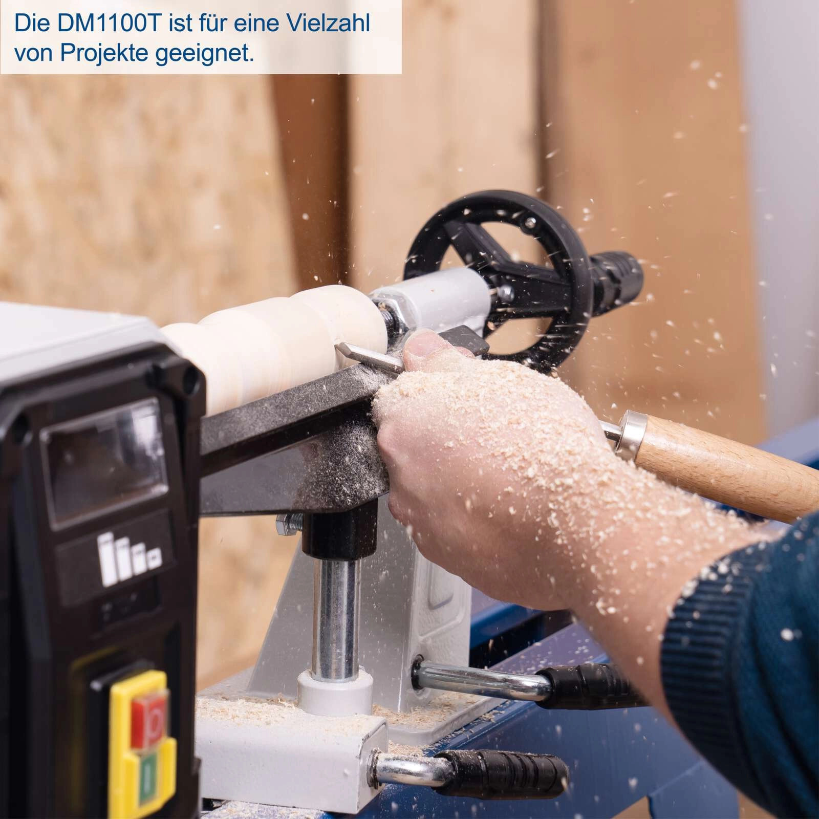 Drechselmaschine DM1100T Scheppach - Werkstücke bis 1000mm | 4 Geschwindigkeiten | inkl. Zubehörset