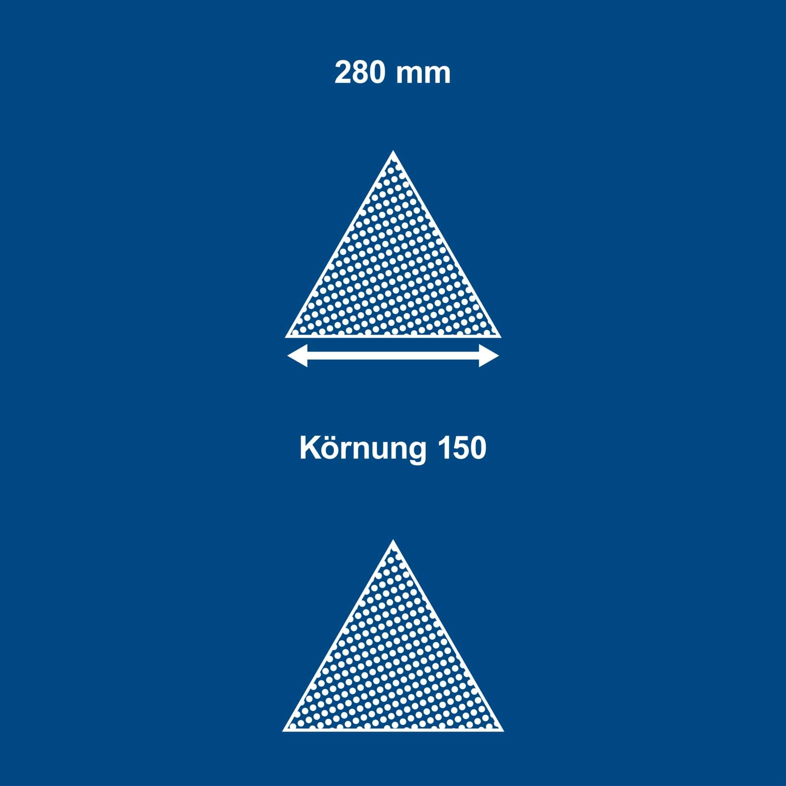 Schleifpapier-Dreieckig K=150 Satz=10 Stück