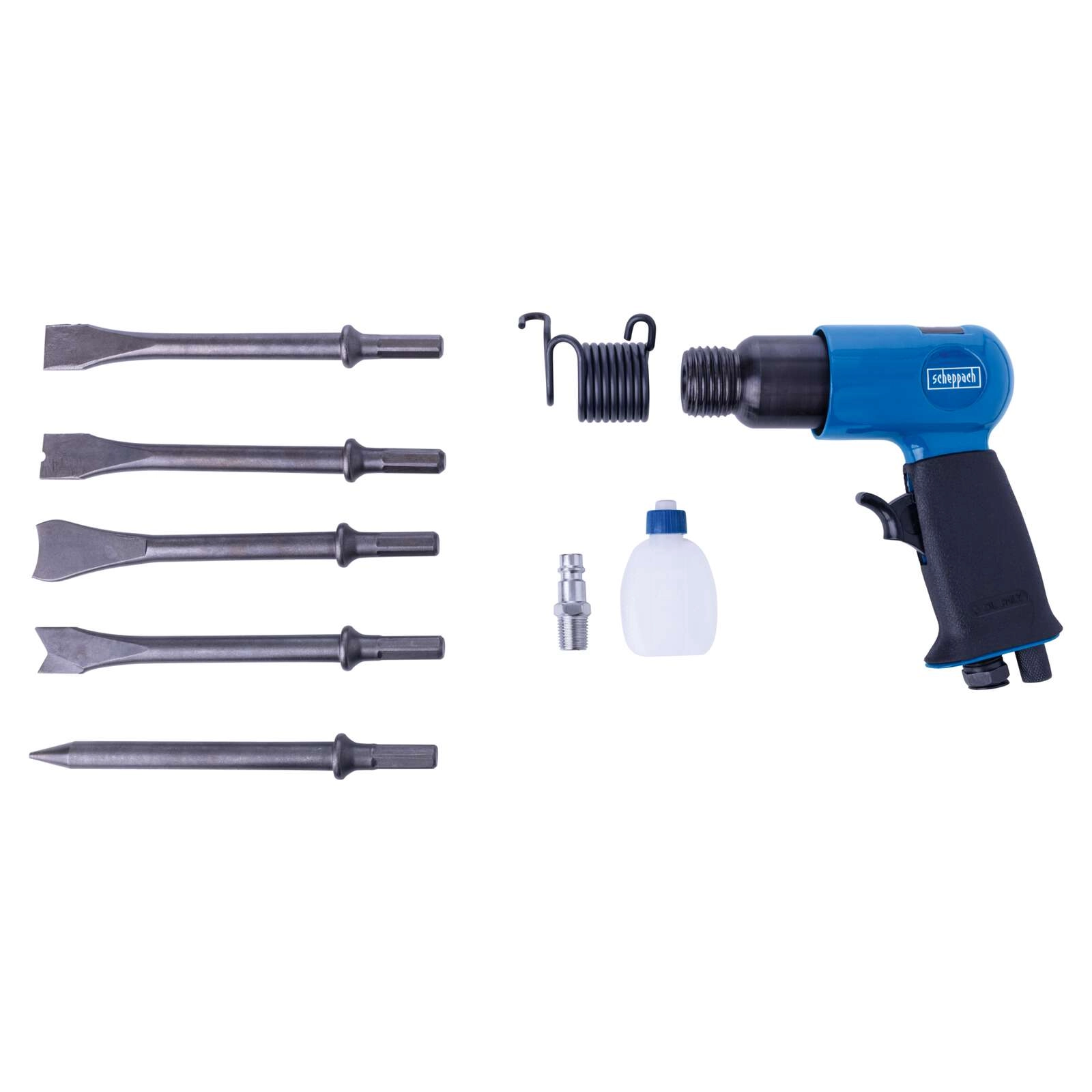 Zubehör Set Drucklufthammer Scheppach - max. 6,3 bar | Luftbedarf Ø: 79,2 L/min | max. 4500 min-1