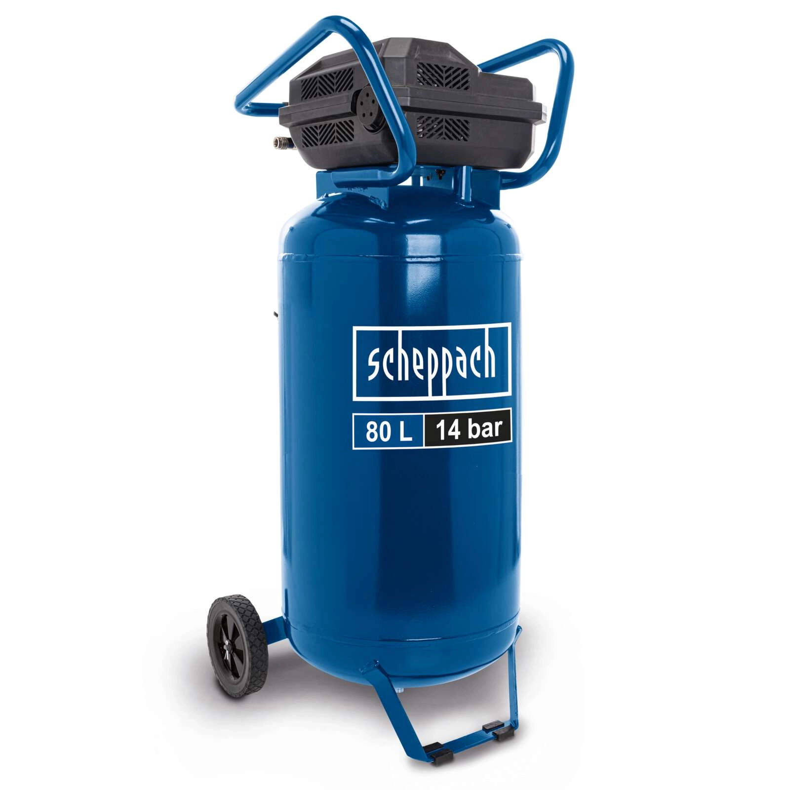 Kompressor stehend HC85V Scheppach - 14 bar | 330 l/min | ölfrei | 2x Manometer / 2x Kupplung