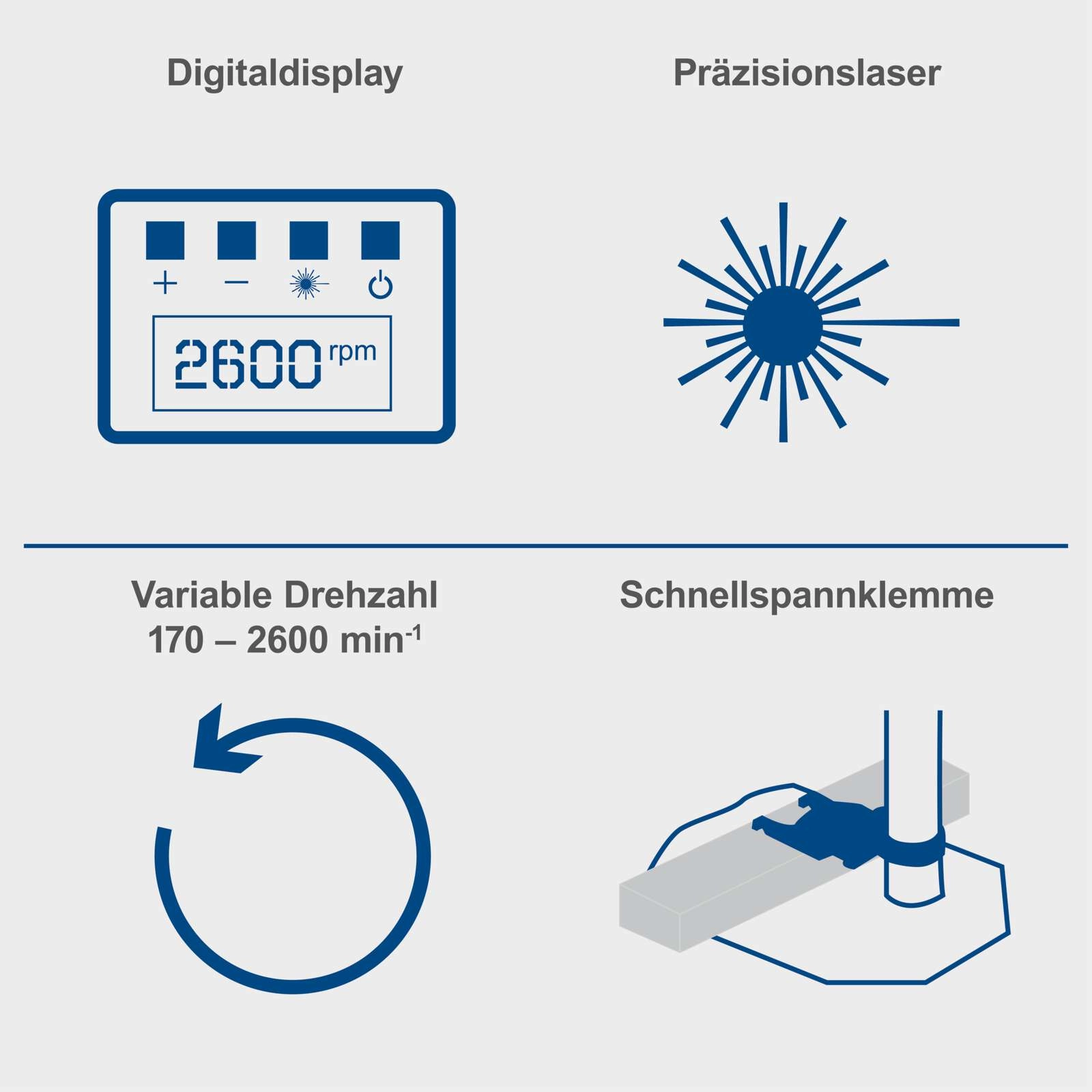 Tischbohrmaschine DP60 Scheppach - 710W | Bohrfutter 1,5–13mm | Vario Drehzahl | mit Laser & LED