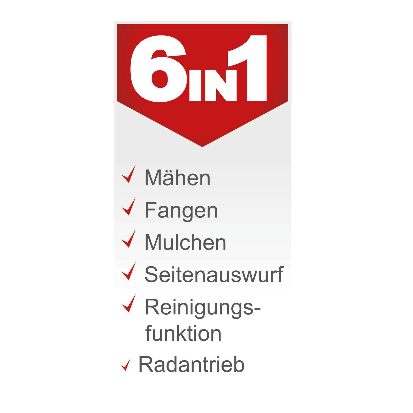 Benzin Rasenmäher MS175-51 Scheppach - 5,4 PS | 51cm Schnittbreite | Radantrieb | inkl. Motoröl