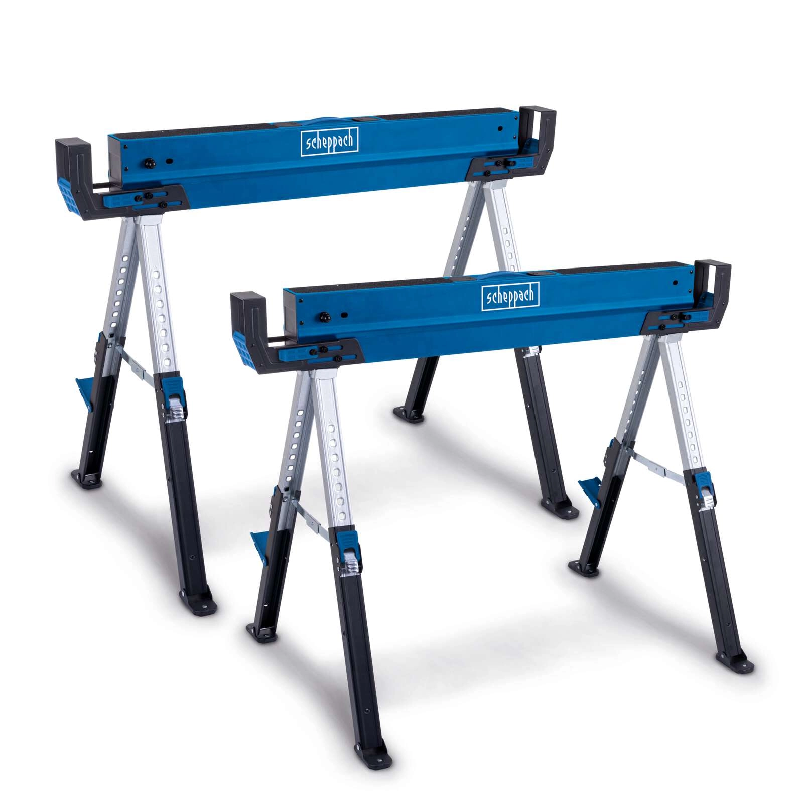 Arbeitsbock MWB700 Scheppach - 2er-Set | 9 Stufen von 615 – 820 mm | je Arbeitsbock 600kg