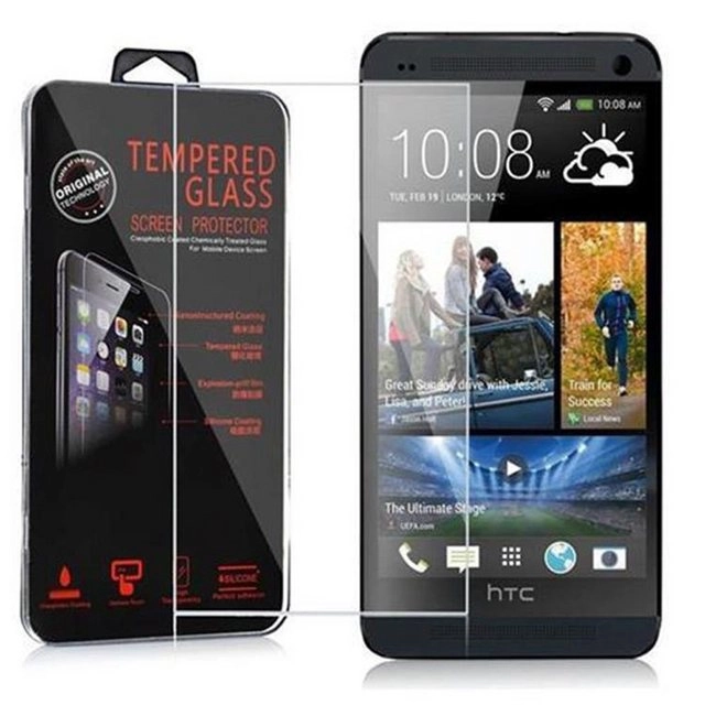 Cadorabo Panzer Folie für HTC ONE E8 Schutzfolie in KRISTALL KLAR Gehärtetes (Tempered) Display-Schutzglas in 9H Härte mit 3D Touch Kompatibilität