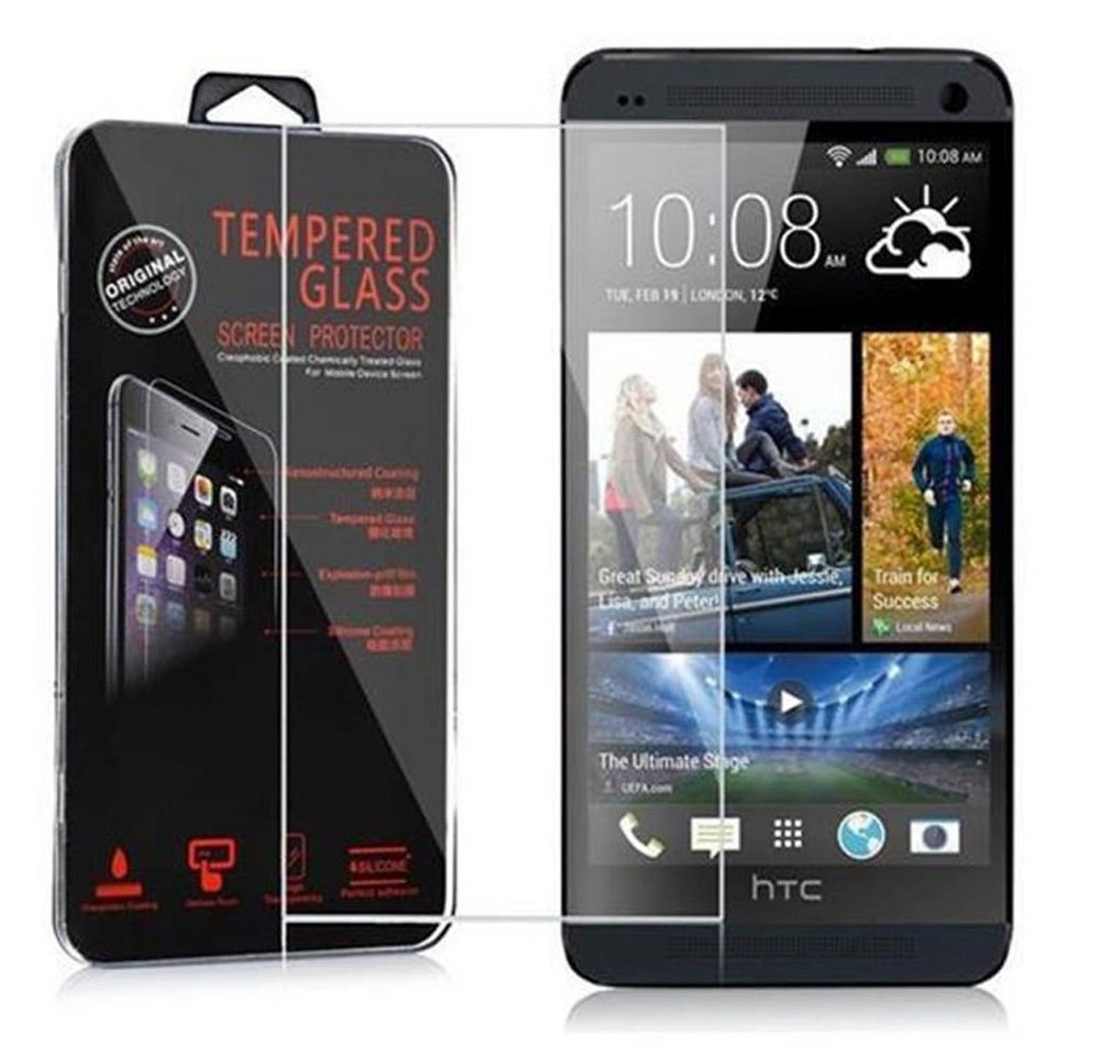 Cadorabo Panzer Folie für HTC ONE E8 Schutzfolie in KRISTALL KLAR Gehärtetes (Tempered) Display-Schutzglas in 9H Härte mit 3D Touch Kompatibilität
