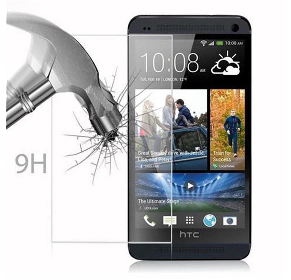 Cadorabo Panzer Folie für HTC ONE E8 Schutzfolie in KRISTALL KLAR Gehärtetes (Tempered) Display-Schutzglas in 9H Härte mit 3D Touch Kompatibilität