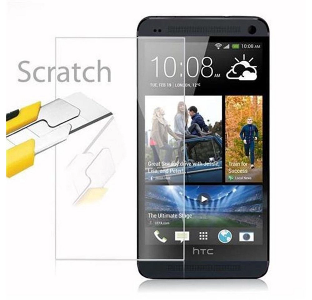 Cadorabo Panzer Folie für HTC ONE E8 Schutzfolie in KRISTALL KLAR Gehärtetes (Tempered) Display-Schutzglas in 9H Härte mit 3D Touch Kompatibilität