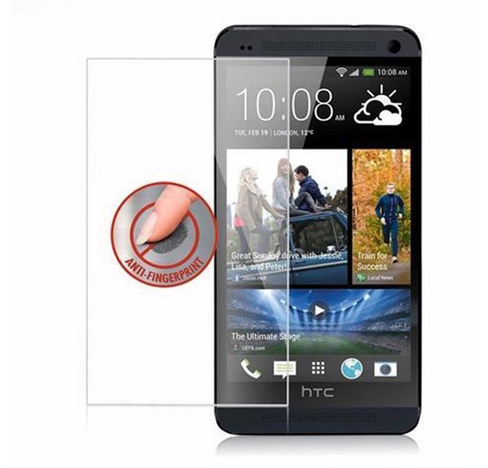 Cadorabo Panzer Folie für HTC ONE E8 Schutzfolie in KRISTALL KLAR Gehärtetes (Tempered) Display-Schutzglas in 9H Härte mit 3D Touch Kompatibilität