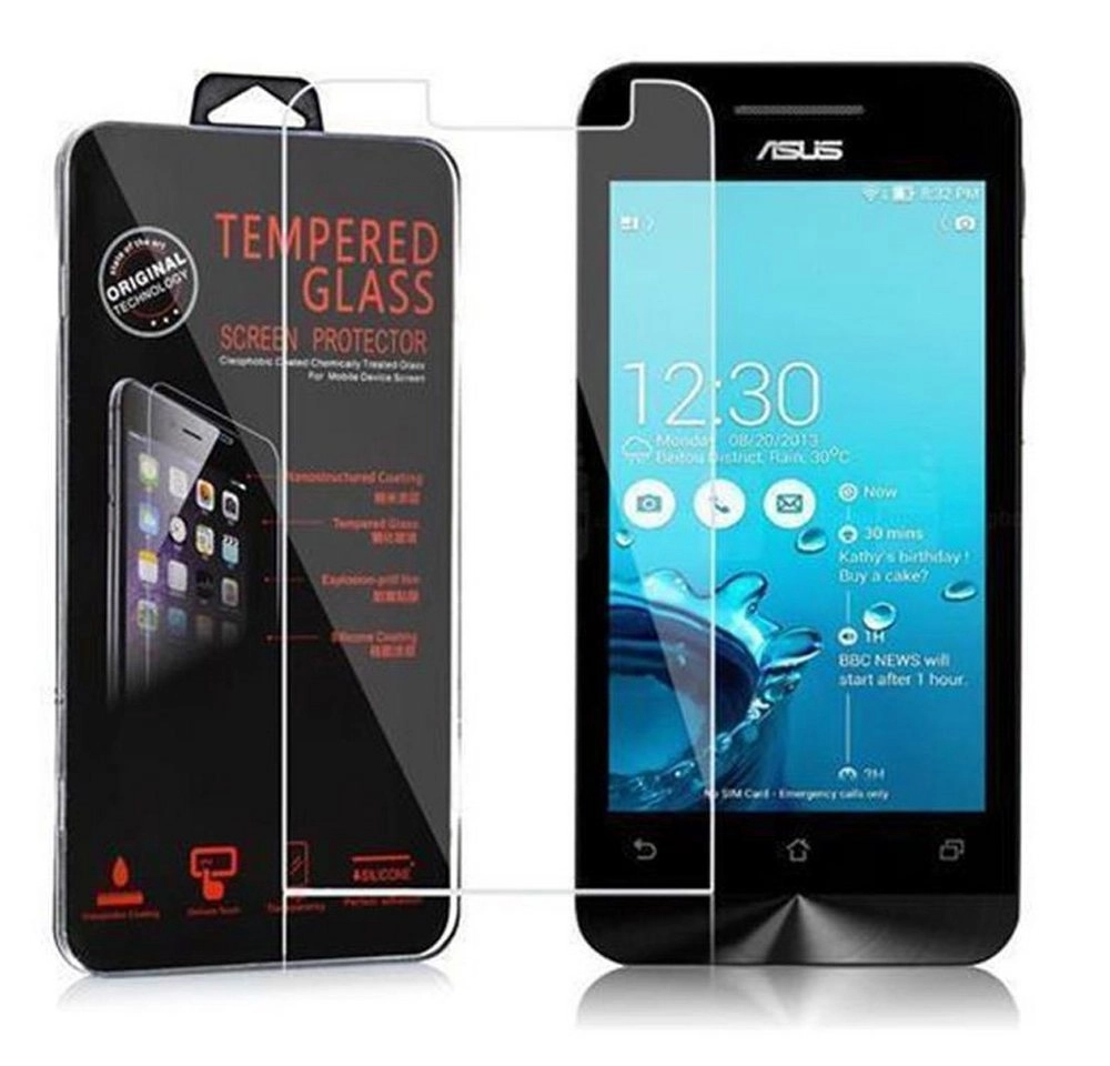 Cadorabo Panzer Folie für Asus ZenFone 4 2014 Schutzfolie in KRISTALL KLAR Gehärtetes (Tempered) Display-Schutzglas in 9H Härte mit 3D Touch Kompatibilität