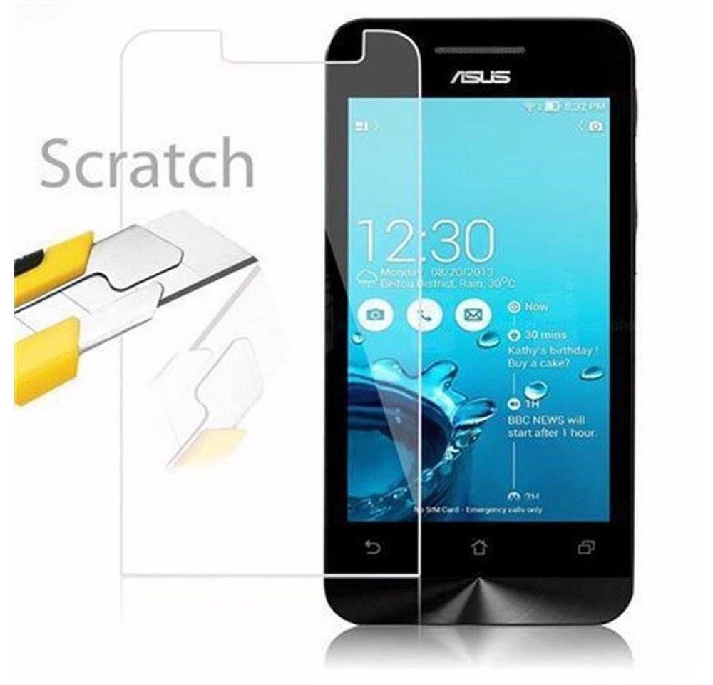 Cadorabo Panzer Folie für Asus ZenFone 4 2014 Schutzfolie in KRISTALL KLAR Gehärtetes (Tempered) Display-Schutzglas in 9H Härte mit 3D Touch Kompatibilität