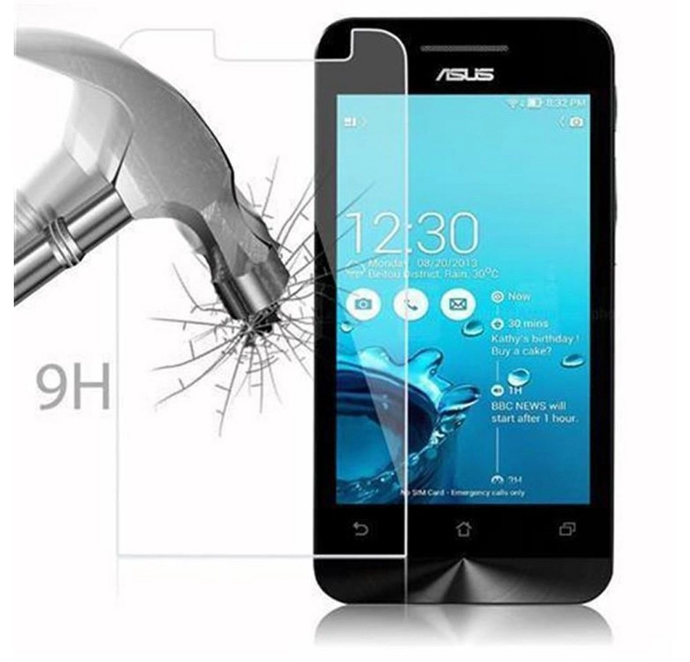 Cadorabo Panzer Folie für Asus ZenFone 4 2014 Schutzfolie in KRISTALL KLAR Gehärtetes (Tempered) Display-Schutzglas in 9H Härte mit 3D Touch Kompatibilität