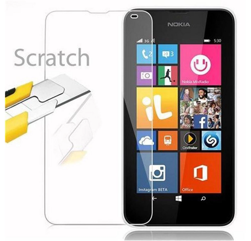 Cadorabo Panzer Folie für Nokia Lumia 540 Schutzfolie in KRISTALL KLAR Gehärtetes (Tempered) Display-Schutzglas in 9H Härte mit 3D Touch Kompatibilität