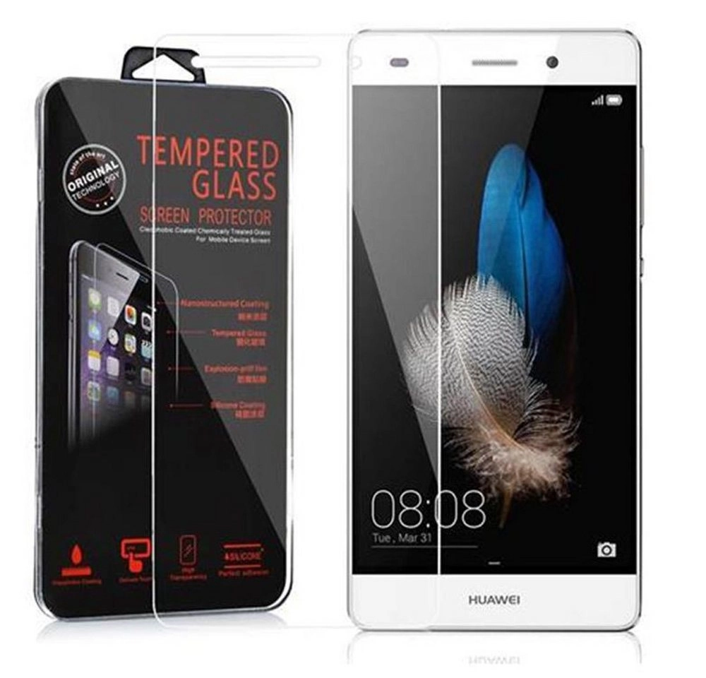 Cadorabo Panzer Folie für Huawei P8 LITE Schutzfolie in KRISTALL KLAR Gehärtetes (Tempered) Display-Schutzglas in 9H Härte mit 3D Touch Kompatibilität