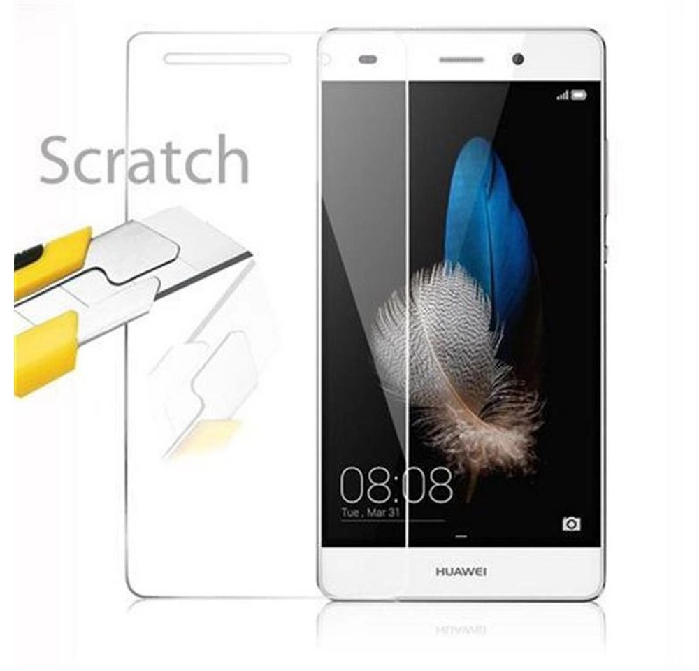 Cadorabo Panzer Folie für Huawei P8 LITE Schutzfolie in KRISTALL KLAR Gehärtetes (Tempered) Display-Schutzglas in 9H Härte mit 3D Touch Kompatibilität