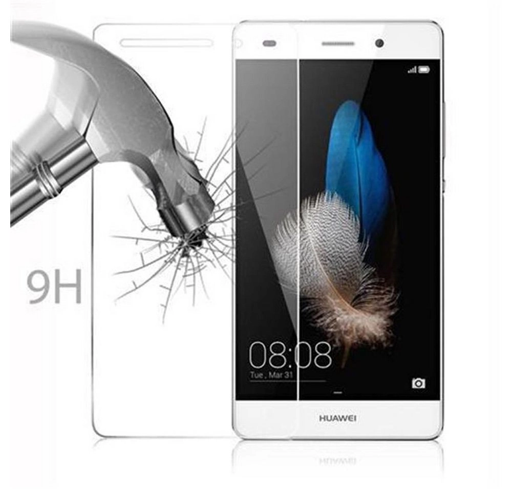 Cadorabo Panzer Folie für Huawei P8 LITE Schutzfolie in KRISTALL KLAR Gehärtetes (Tempered) Display-Schutzglas in 9H Härte mit 3D Touch Kompatibilität