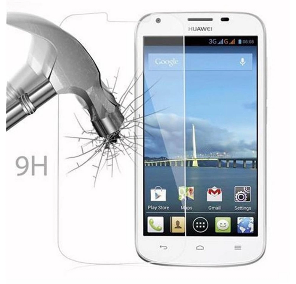 Cadorabo Panzer Folie für Huawei Ascend Y600 Schutzfolie in KRISTALL KLAR Gehärtetes (Tempered) Display-Schutzglas in 9H Härte mit 3D Touch Kompatibilität