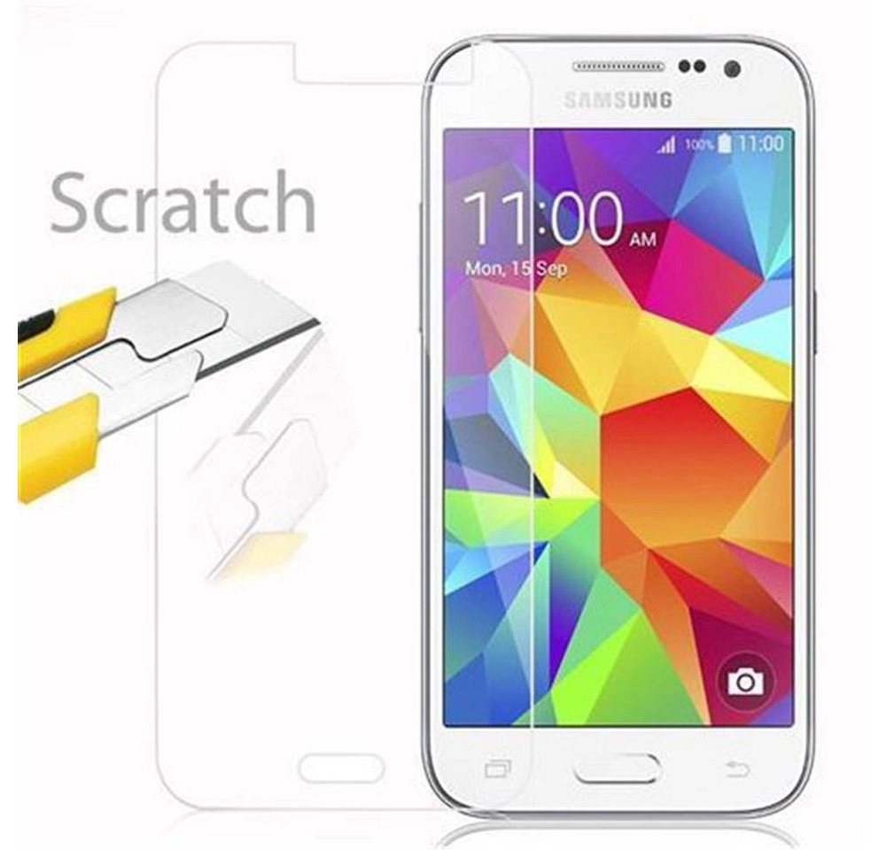 Cadorabo Panzer Folie für Samsung Galaxy CORE PRIME Schutzfolie in KRISTALL KLAR Gehärtetes (Tempered) Display-Schutzglas in 9H Härte mit 3D Touch Kompatibilität