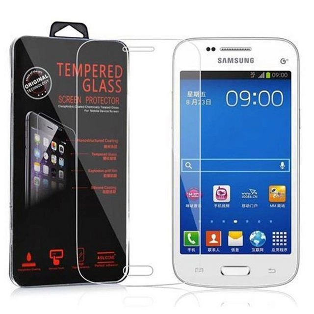 Cadorabo Panzer Folie für Samsung Galaxy TREND 3 Schutzfolie in KRISTALL KLAR Gehärtetes (Tempered) Display-Schutzglas in 9H Härte mit 3D Touch Kompatibilität