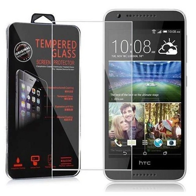 Cadorabo Panzer Folie für HTC Desire 620 Schutzfolie in KRISTALL KLAR Gehärtetes (Tempered) Display-Schutzglas in 9H Härte mit 3D Touch Kompatibilität