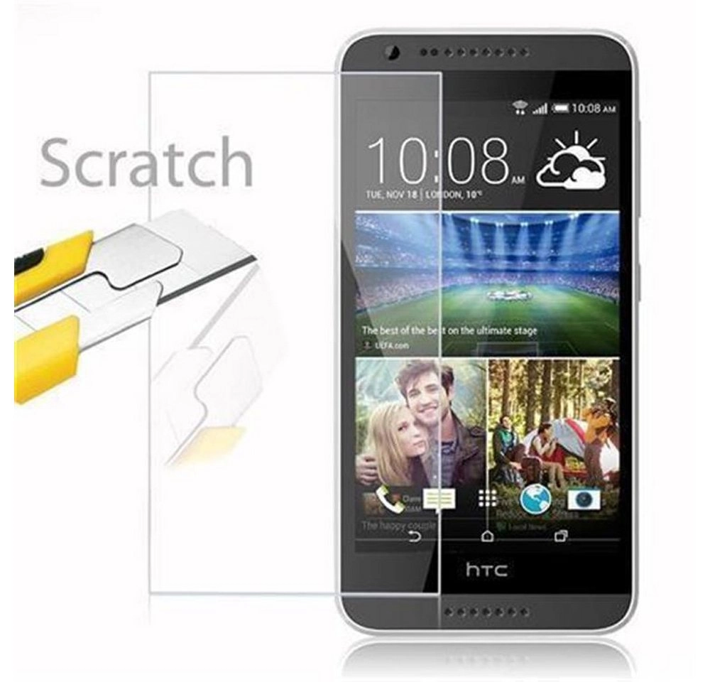 Cadorabo Panzer Folie für HTC Desire 620 Schutzfolie in KRISTALL KLAR Gehärtetes (Tempered) Display-Schutzglas in 9H Härte mit 3D Touch Kompatibilität
