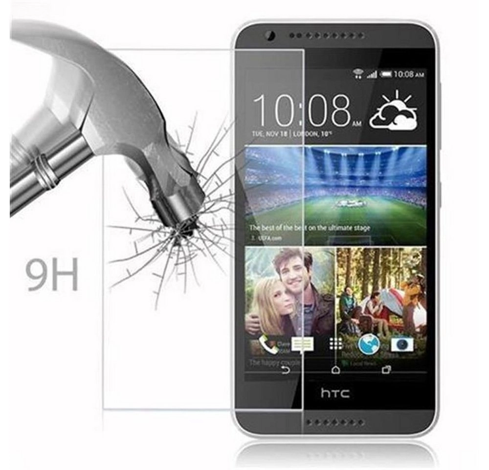 Cadorabo Panzer Folie für HTC Desire 620 Schutzfolie in KRISTALL KLAR Gehärtetes (Tempered) Display-Schutzglas in 9H Härte mit 3D Touch Kompatibilität