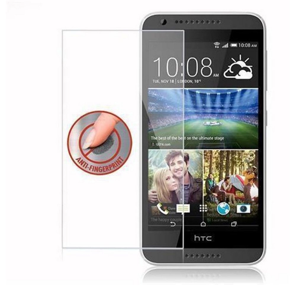 Cadorabo Panzer Folie für HTC Desire 620 Schutzfolie in KRISTALL KLAR Gehärtetes (Tempered) Display-Schutzglas in 9H Härte mit 3D Touch Kompatibilität