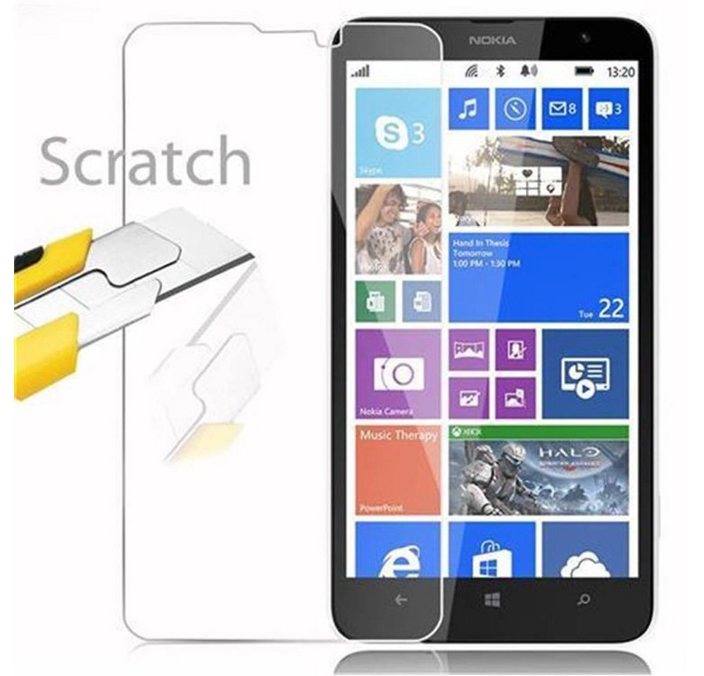 Cadorabo Panzer Folie für Nokia Lumia 1320 Schutzfolie in KRISTALL KLAR Gehärtetes (Tempered) Display-Schutzglas in 9H Härte mit 3D Touch Kompatibilität