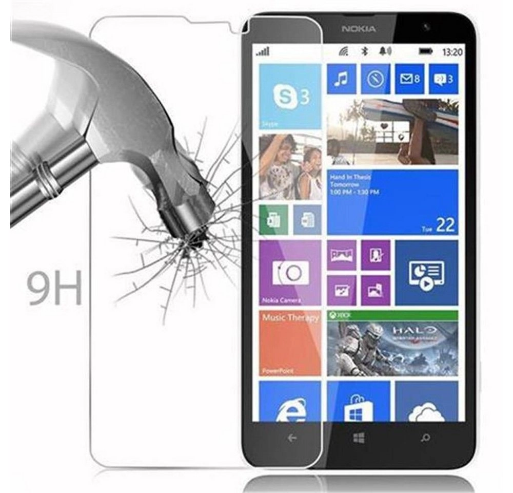 Cadorabo Panzer Folie für Nokia Lumia 1320 Schutzfolie in KRISTALL KLAR Gehärtetes (Tempered) Display-Schutzglas in 9H Härte mit 3D Touch Kompatibilität