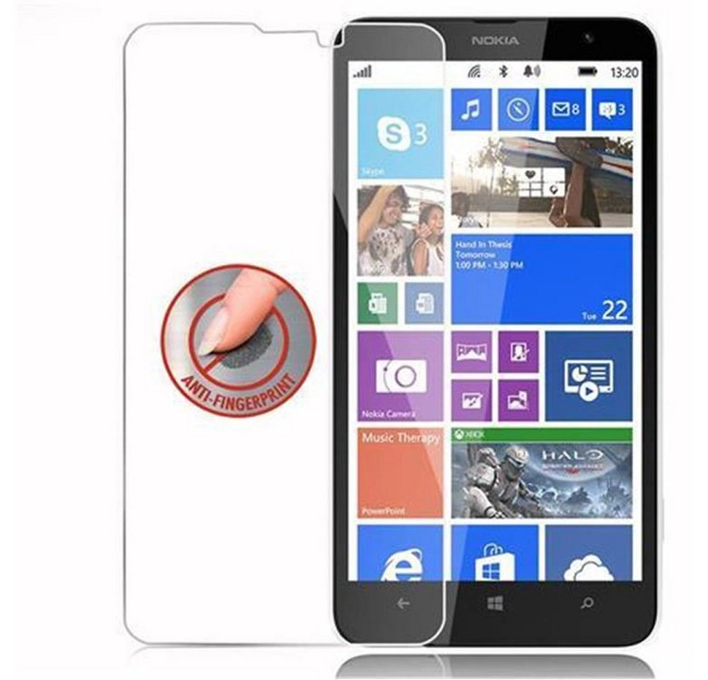Cadorabo Panzer Folie für Nokia Lumia 1320 Schutzfolie in KRISTALL KLAR Gehärtetes (Tempered) Display-Schutzglas in 9H Härte mit 3D Touch Kompatibilität