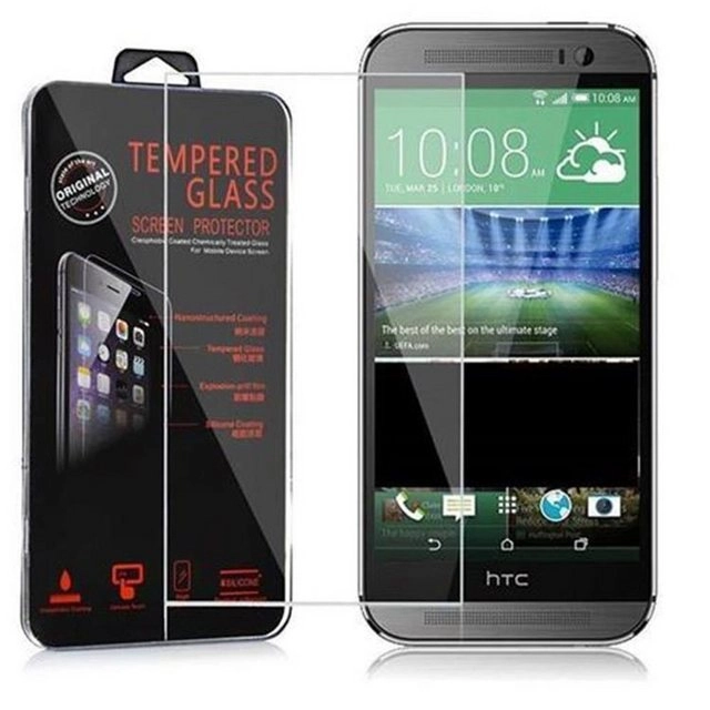 Cadorabo Panzer Folie für HTC ONE M8 (2.Gen.) Schutzfolie in KRISTALL KLAR Gehärtetes (Tempered) Display-Schutzglas in 9H Härte mit 3D Touch Kompatibilität